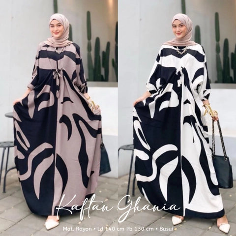 Khisna collection - New kaftan ghania Busui friendly dan wudhu friendly cocok buat acara agamis maupun santai dirumah