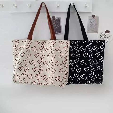 Beatdrop - Totebag Big Size Motif Love Bahan Premium