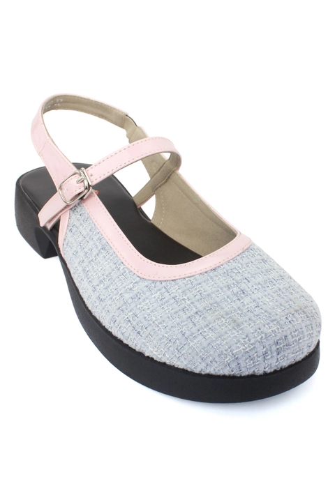 Lebianca - AI 25-02 Sepatu Sendal Wanita Fashion Nyaman Biru Pink