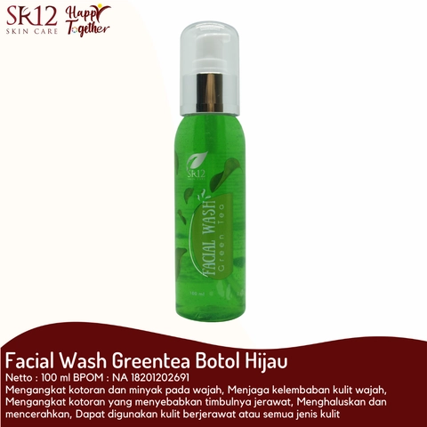 Facial Wash Greentea New Kulit Berjerawat Merawat Kulit Berjerawat Kulit Berminyak /
