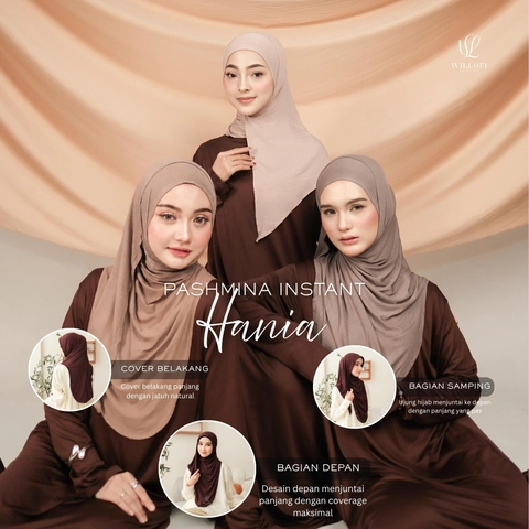 Sakura Baru - Sakura Baru X Willofi - Pashmina Instan Hania Oval Meleyoy Bahan Rayon 2026