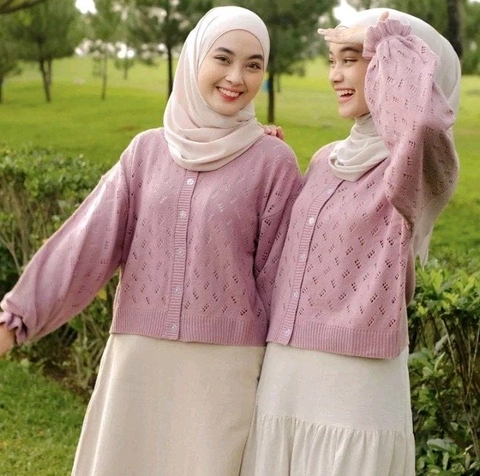 Henfa.id - Cardigan/Jaket Wanita/Jaket Muslimah /Poppy Knit