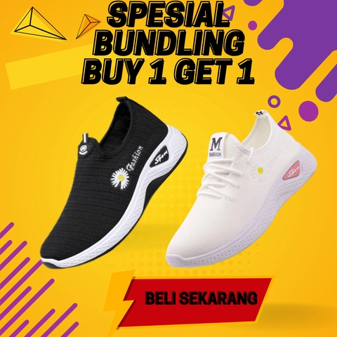 Koekita - Paket Bundling Buy 1 Get 1 Sepatu Kets Fashion Wanita IMP-01 & IMP-03