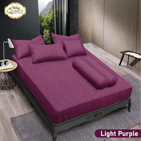 Dylan 19 [TA] - Sprei Vallery Quincy Polos Embos 180x200 - Light Purple