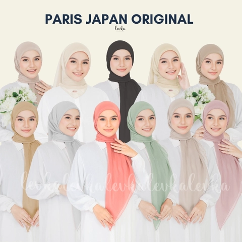 Leika - HIJAB PARIS JAPAN ORIGINAL // HIJAB SEGIEMPAT PARIS PREMIUM // PARIS JAPAN POLOS
