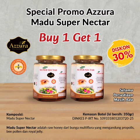 Madu Azzura - Madu Super Nectar 350gr (Buy 1 Get 1)