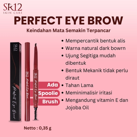 SR12 Jawa Barat - SR12 Eyebrow Warna Dark Brown Dilengkapi Spoolie Brush Hasil Natural Tahan Lama