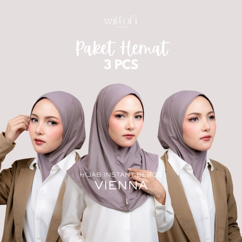 Sakura Baru X Willofi - Buy 2 Get 1 Hijab Instan Pashmina Seuprit Vienna Inner Ciput Praktis