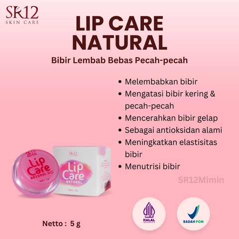 SR12 Mimin - SR12 Lip Care Natural Melembabkan Bibir Kering Pecah-Pecah Dan Mencerahkan Bibir Gelap