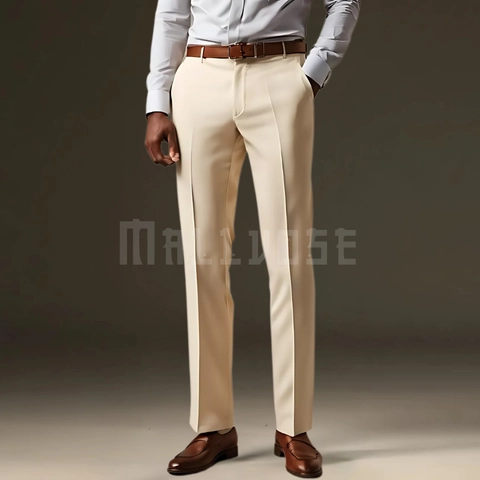 MALLVOSE - MALLVOSE - Celana Pria Formal Panjang Cream Premium Quality