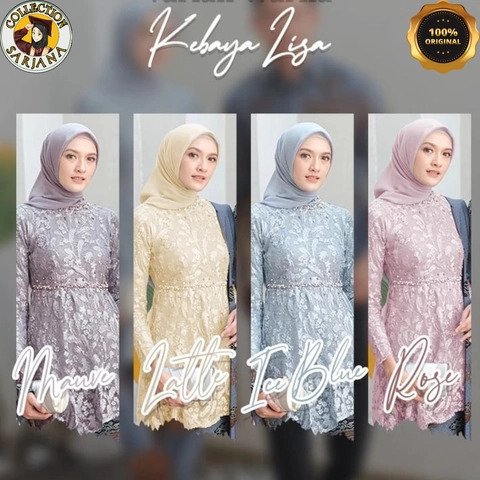 COLLECTION SARJANA - Batik Couple Lisa- Kebaya Furing Satin - Brokat Tile Mutiara - Payet Mutiara