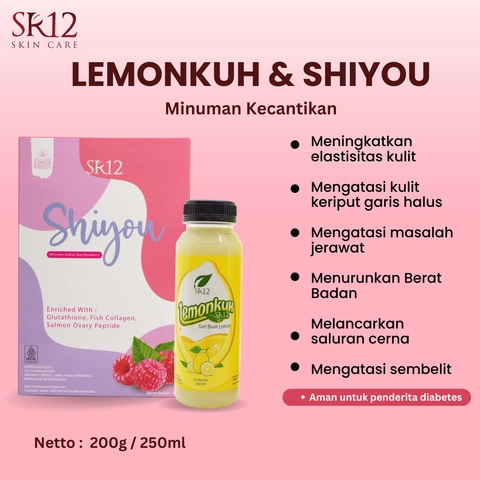 SR12 Jawa Barat - SR12 Bundling Lemonkuh Sari Buah Lemon Dan Shiyou Collagen Minuman Kecantikan
