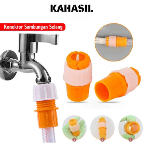 KAHASIL - Konektor Selang Sambungan Keran Air Flexible Alat Penyambung Pipa Wastafel Kamar Mandi