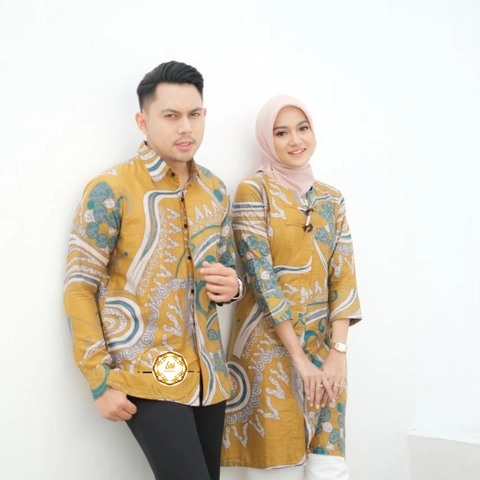 Rambe Batik Indonesia - Batik Couple Tiara E Bisa Beli Pisah Bahan Katun Primisma