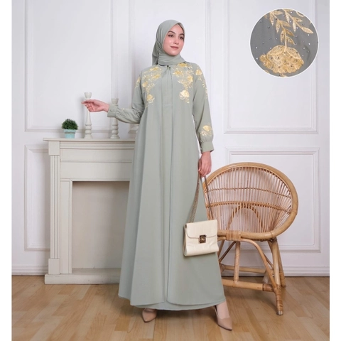 Ladily Apparel - Gamis Ceruty Mint (24 pcs)