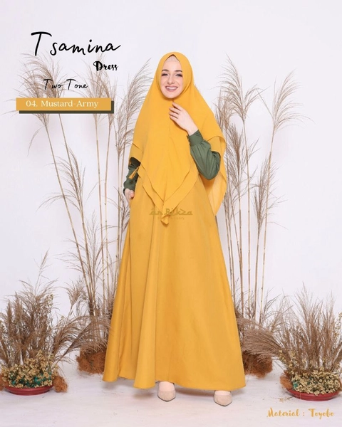 Arrikza - Gamis Dewasa Tsamina Two Tone