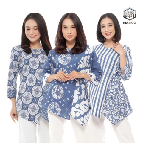 MARCO - Baju Batik Wanita Modern Monalisa Genes Kantoran Asli Pekalongan