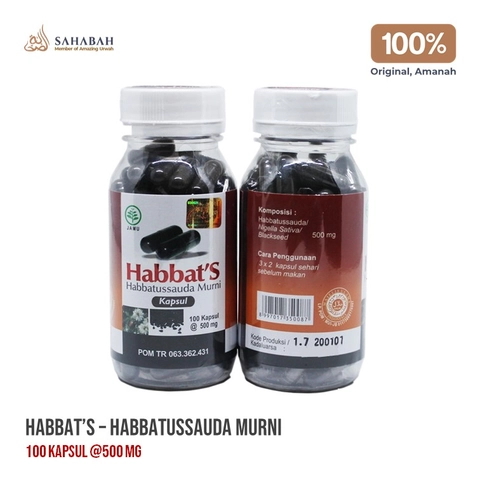 Sahabah Store HabbatS Habbatusauda Murni 100 Kapsul
