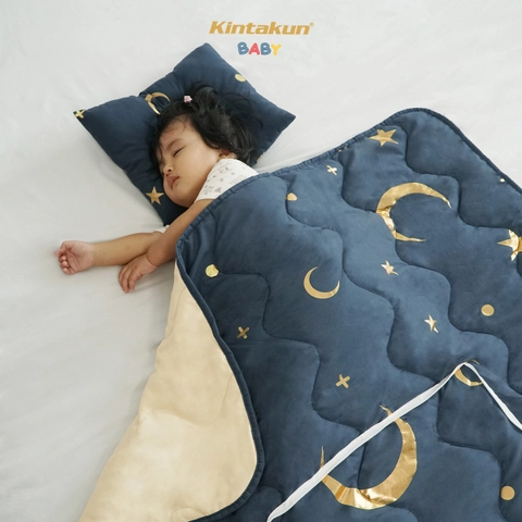 Kintakun Baby - Bantal Selimut / Balmut Mini Anak Selimut Travel Lembut Blanket Gold Multifungsi 2in