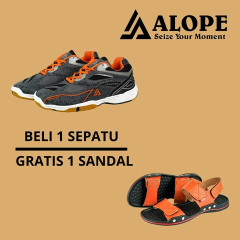 ALOPE OFFICIAL - ALOPE - BUNDLING SEPATU OLAHRAGA MEXO FREE SANDAL VARRO WARNA RANDOM