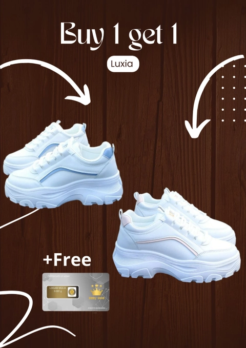 LUXIA - Buy 1 Get 1 Sepatu Kets Sneakers Wanita GM-211