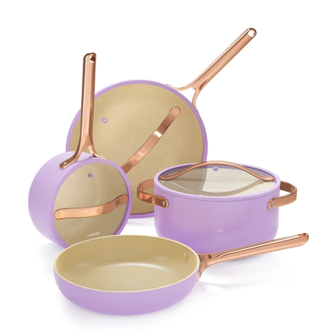 Homespira - Premium Non-stick Cookware Set Granite Irish Lilac