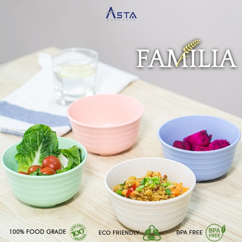 Asta Homeware Official - Asta Mangkok Jerami Gandum Bowl Tebal Food Grade 11 cm