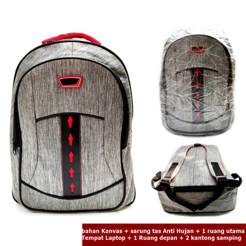 Lanc Fashion - Tas Punggung Ransel Retro 2Clip Canvas Fashion Premium