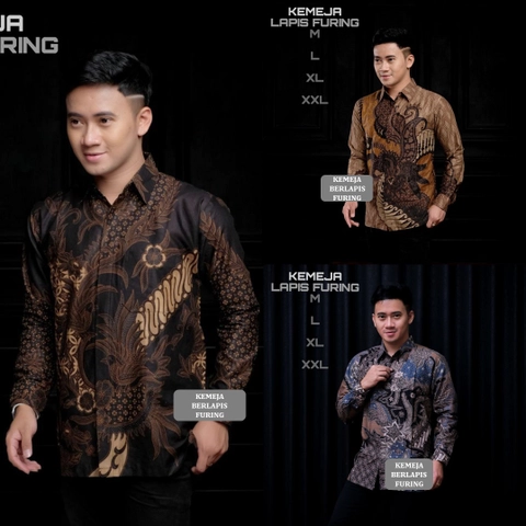 Rambe Batik Indonesia - Batik Zeyhan Kemeja Lengan Panjang Berlapis Furing Asahi Bahan Katun Ori