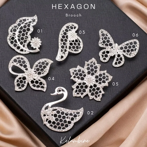 Kelambine - Hexagon Brooch Bross Hexagon by Kelambine