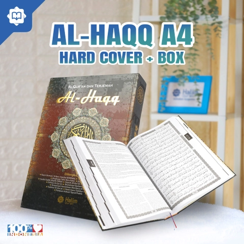 Halim Quran - QURAN TERJEMAH FITUR LENGKAP AL-HAQQ UKURAN BESAR A4 HARD COVER DENGAN BOX