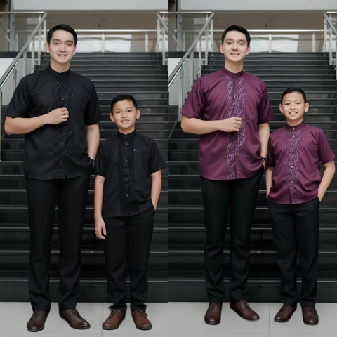 Batik Alfin - Baju koko Couple ayah dan anak motif jordan modern terbaru boleh di pisah bagus banget