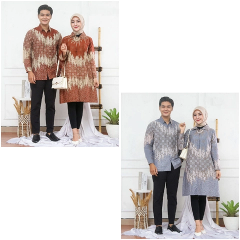Kois Batik - Kemeja Dan Tunik Couplen Terbaru Bisa Dipisah Motif lolipop