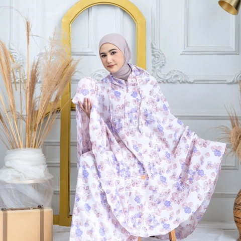 Sakura Baru - Mukena Krima Penutup Dagu Travelling 2in1