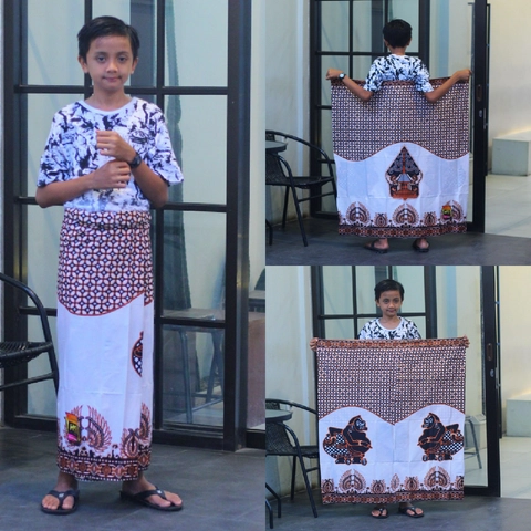 Kois Batik - Sarung remja anak laki laki usia 7 sampai 18 tahun motif wayang semar