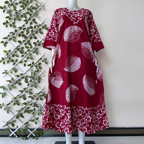 Batik Ayodha - SEKDRESS LALA MAROON ALLSIZE STANDART