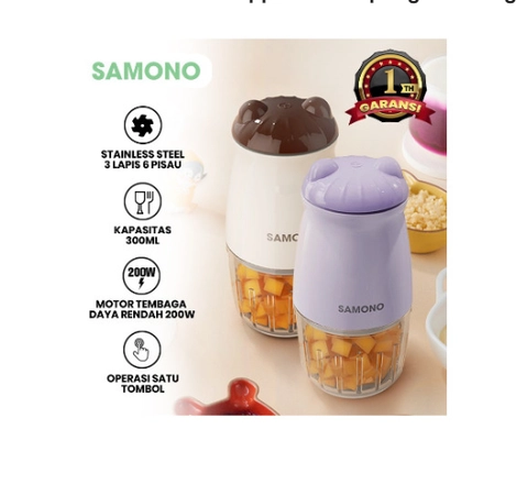 UTAMAMEGA - Samono Food Processor Food Chopper 300ml penghalus daging SW-MC200
