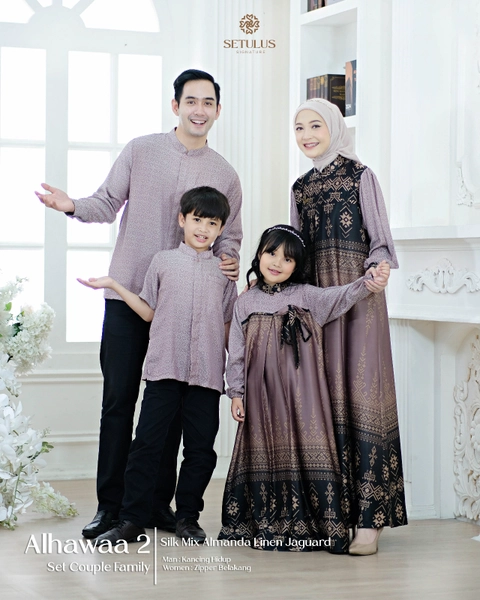 Griya Busanaku Solo - Alhawaa #2 Set Family Couple original brand (MAUVE SERIES)