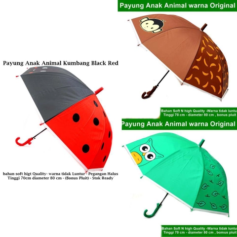 Lanc Fashion - Payung panjang Anak Animal Karakter Hewan