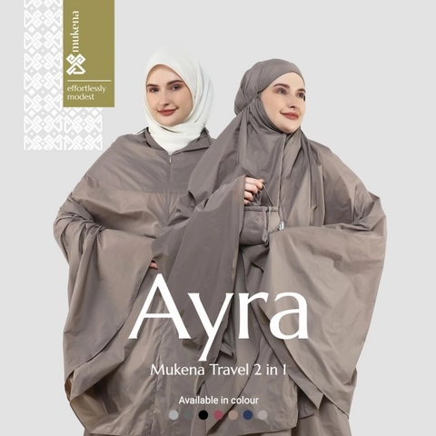 DS Modest - Mukena Traveling Atas Bawah 2 in 1 - Ayra (Reseleting Leher)