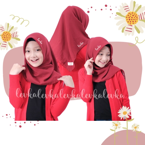Leika - Leika - VOAL ANAK 80X80 CM KERUDUNG SEGIEMPAT SUPERFINE 6-8tahun
