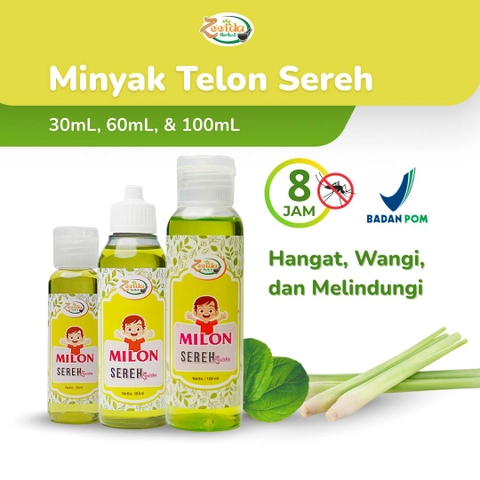 Zeeida Herbal - Minyak Telon Sereh Menghangatkan Melindungi Dari Gigitan Serangga