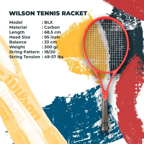 Girik - Raket Tennis Wilson Original Sudah Terpasang Senar Free Tas