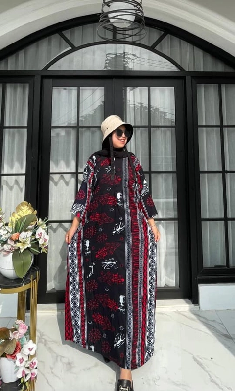 ALMIRA STORE - GAMIS DASTER Rayon Motif Premium Lengan 7/8