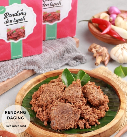 Rendang Den Lapeh - Rendang Daging Rendang Padang Asli Padang 250 gram