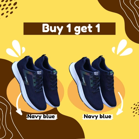 Koekita - Buy 1 Get 1 Sepatu Kets Sneakers Sport Pria New Trendy 2022 FS-06-Navy Blue