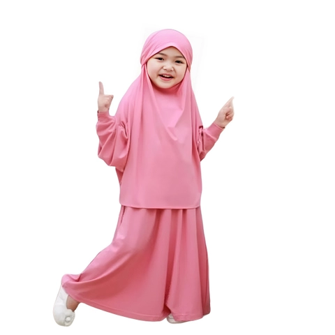 astro - gamis syari anak long hijab rublma realpict