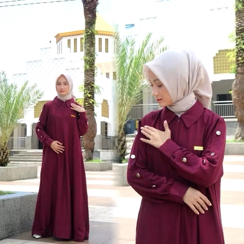 Muslim Clothing - Muslim Clothing-RIVANA INARA DRESS MAXY CRINGKEL AIRFLOW