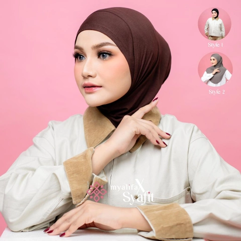 Myalifa Official Store - Myalifa X Syafit Jilbab Instan Viscose Rayon Airy Mahda Pashmina Instan Hijab Syari Kerudung Bergo I