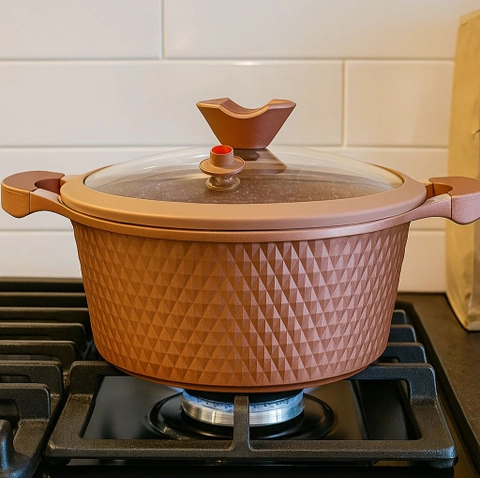 Alcante - Panci Susu Marble Coating Lapisan Anti Lengket 20 cm